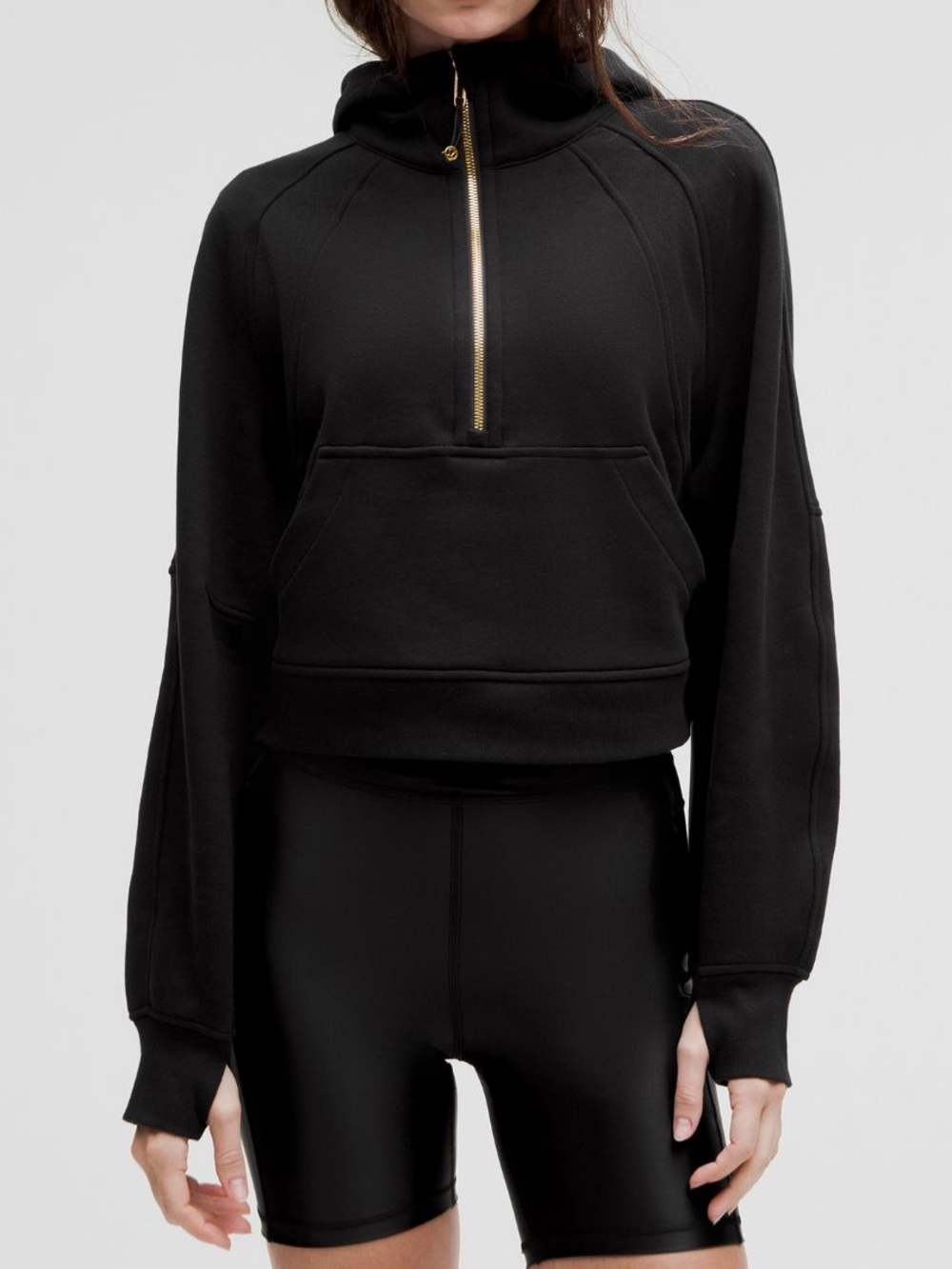 Lululemon Scuba Oversized Half-Zip Hoodie - Black Gold